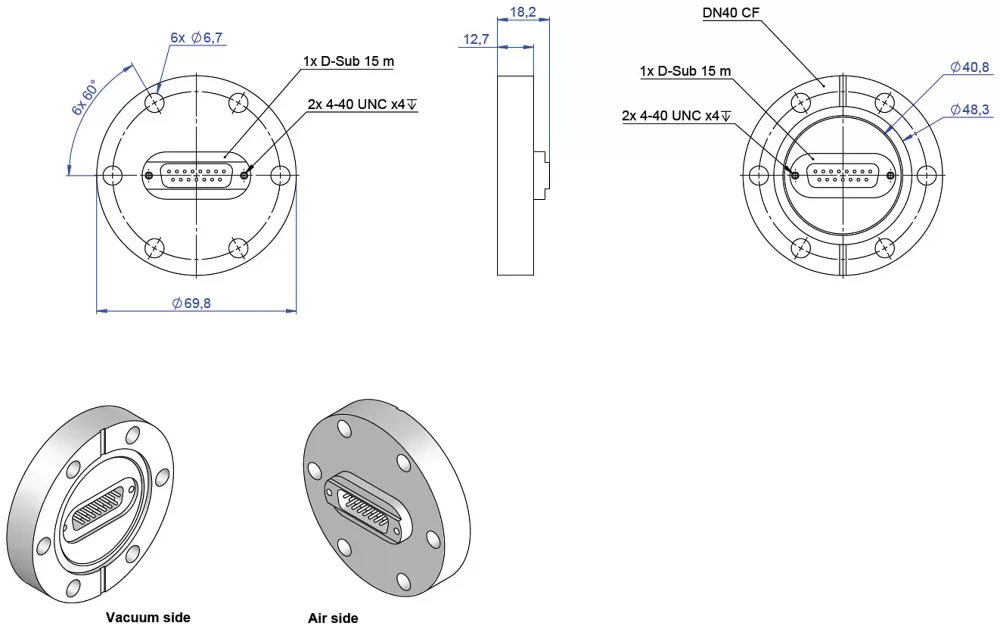 C-815.VFU1, dimensions in mm