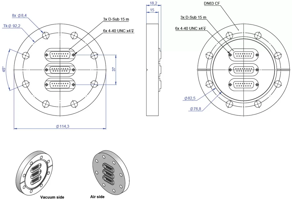 C-815.VFU3, dimensions in mm