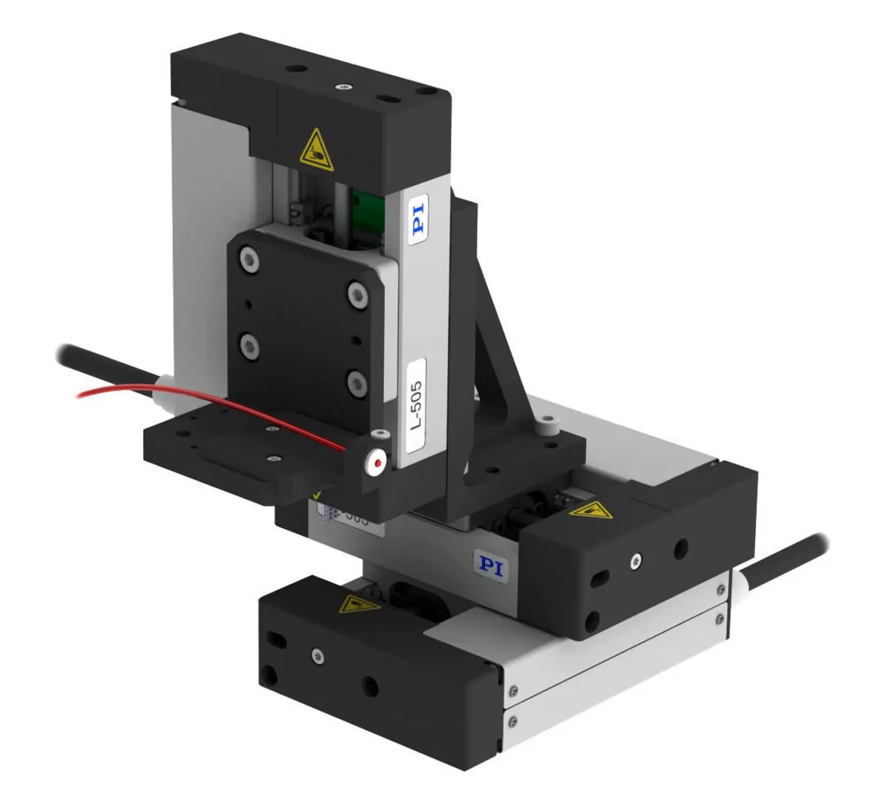 XYZ assembly for fiber alignment consisting of three L-505.023212F linear stages