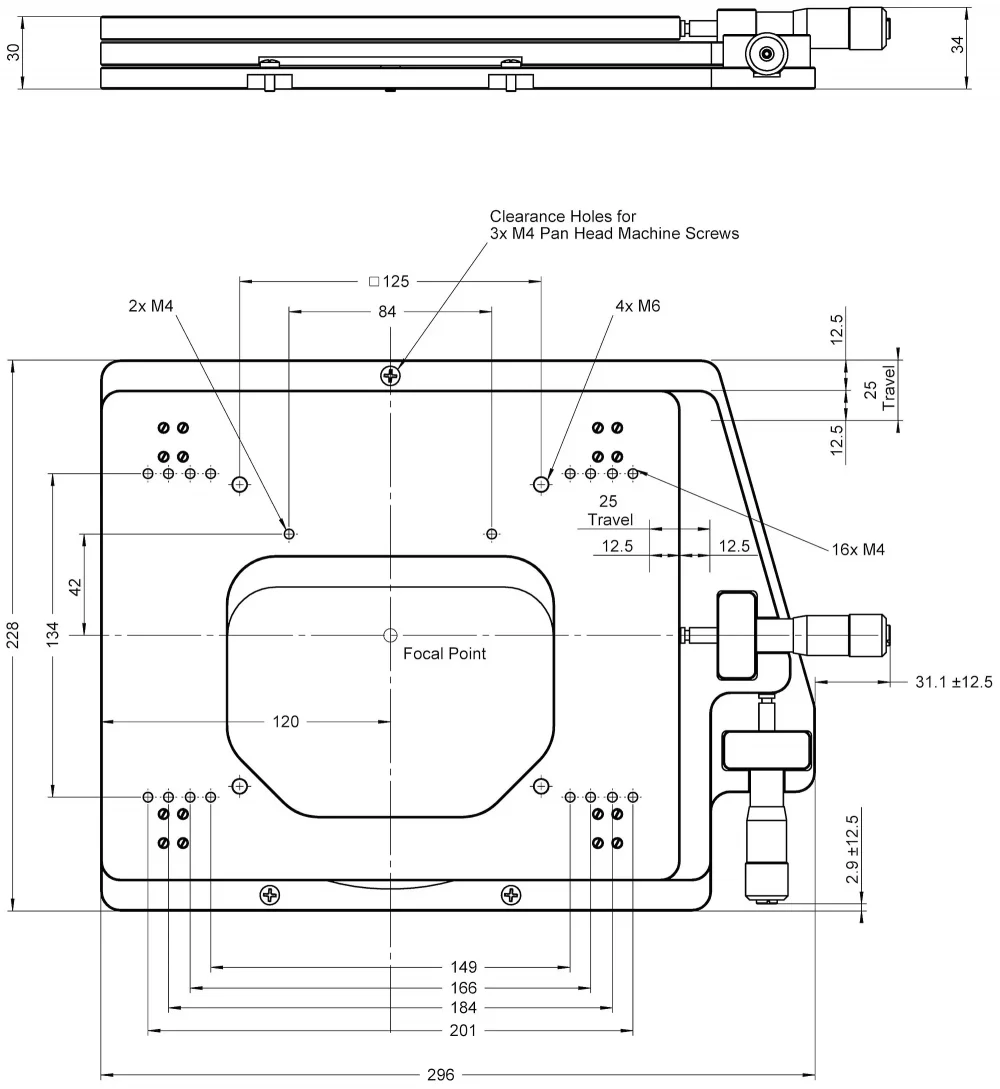 M-545.2MZ: dimensions in mm