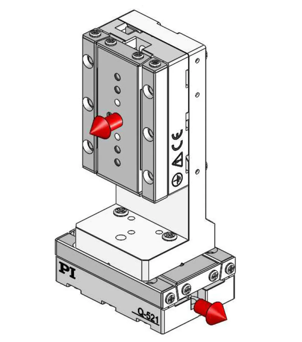 270° orientation of adapter bracket and upper axis to the lower axis