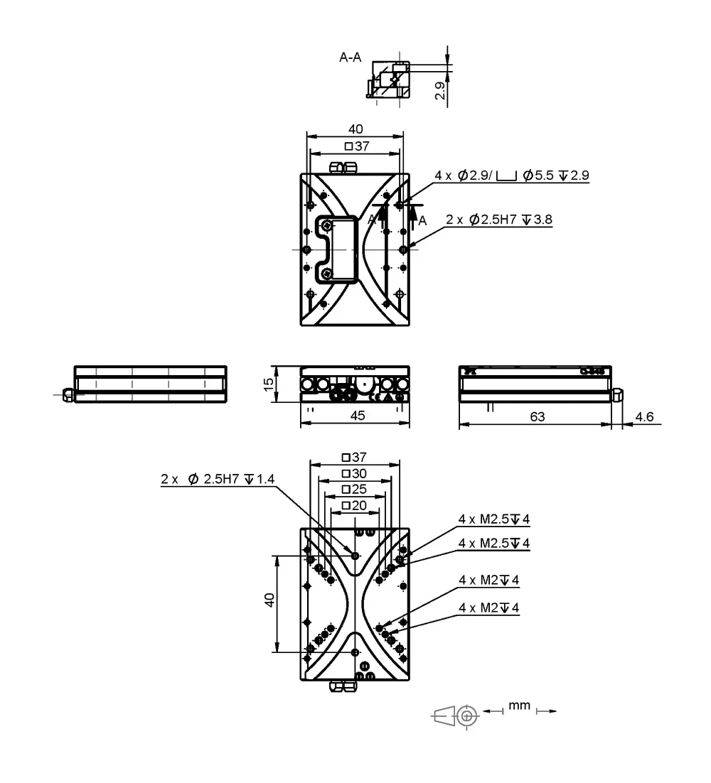 Q-545.240, dimensions in mm