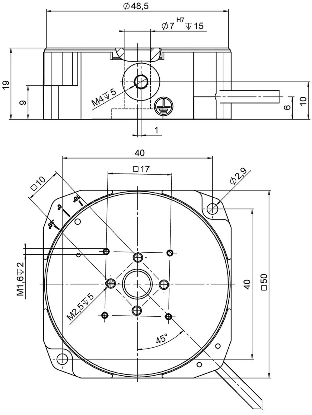 U-628, dimensions in mm. Note that a comma is used in the drawings instead of a decimal point.