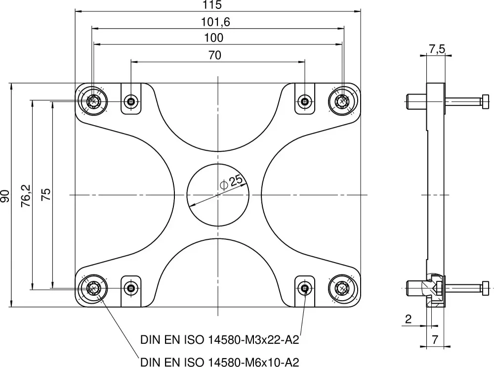 V-308.AP1, dimensions in mm